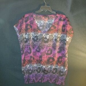 Sofia Vergara* Boho style*Light Weight Elastic Waist**Lacey Floral Top